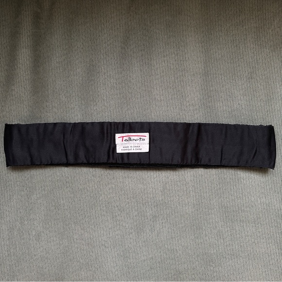 Talbots Beaded Black Belt Size Large Bows Adjustable Velcro Holiday Vintage - Picture 11 of 13